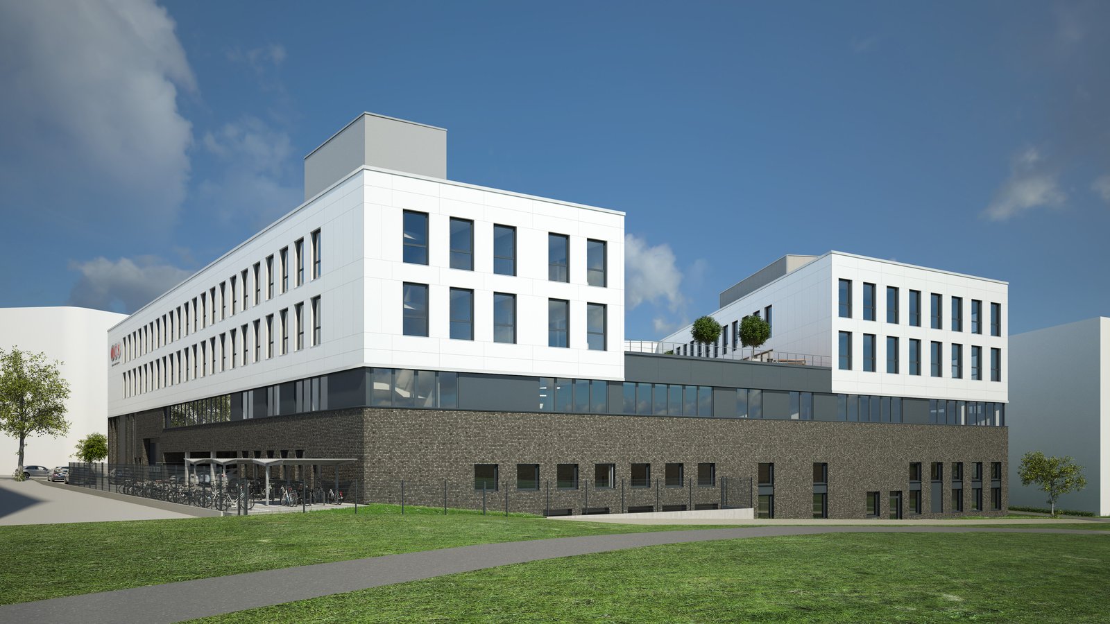 The picture shows the new building