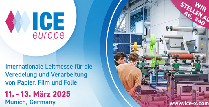 Auf dem Bild sieht man den Banner von der ICE Messe